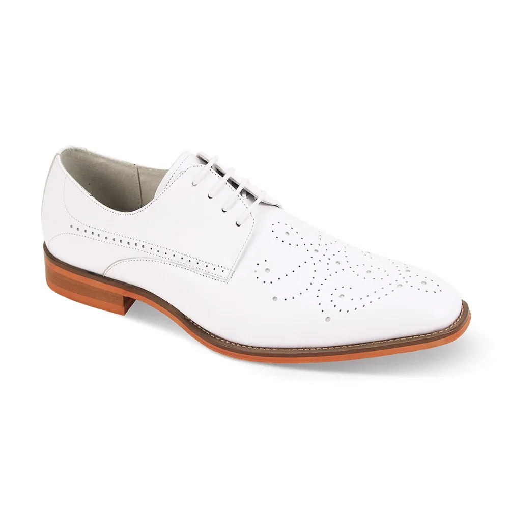 Knightly Knot Collection: Premium White Leather Lace Dress Shoes Odor Control Insole Breathable mesh