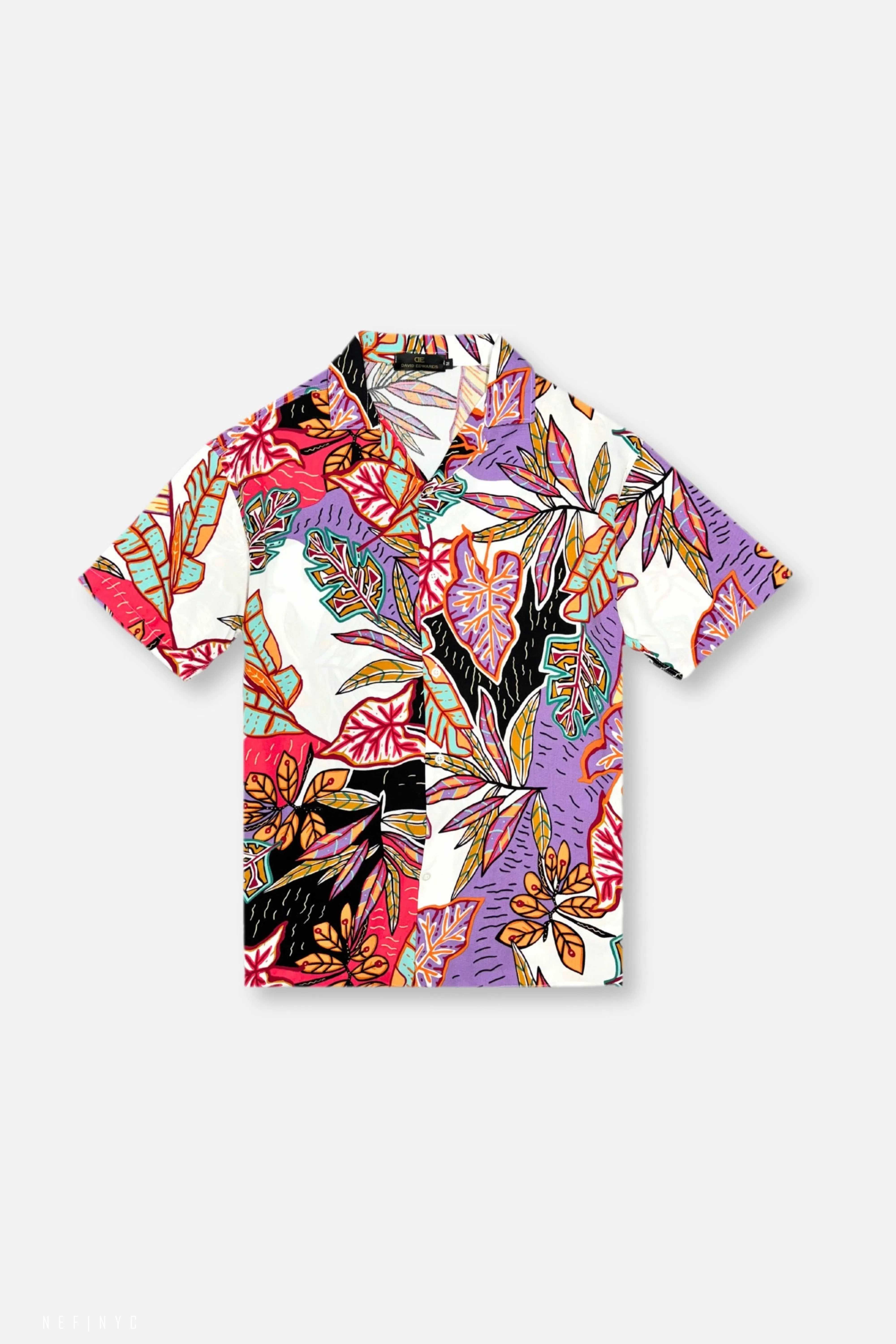 Dales Tropical Revere Collar Shirt Heroine Glow