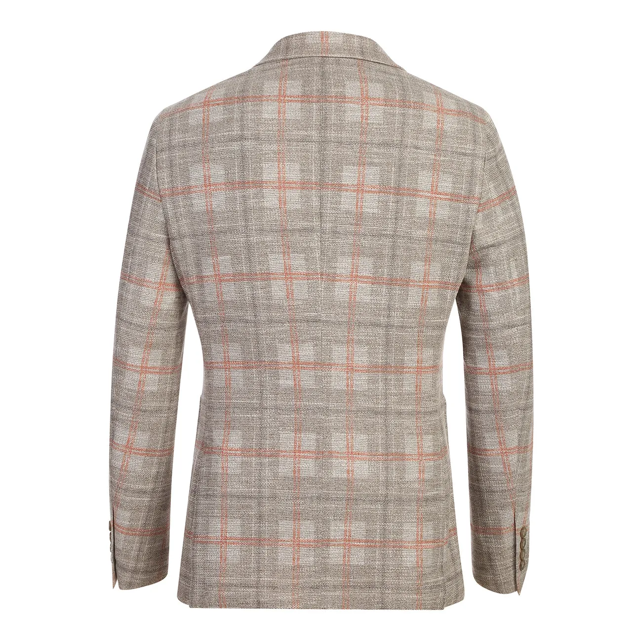 Windproof Closure Pellagio Men's Half Canvas Blazer Beige PS25-1