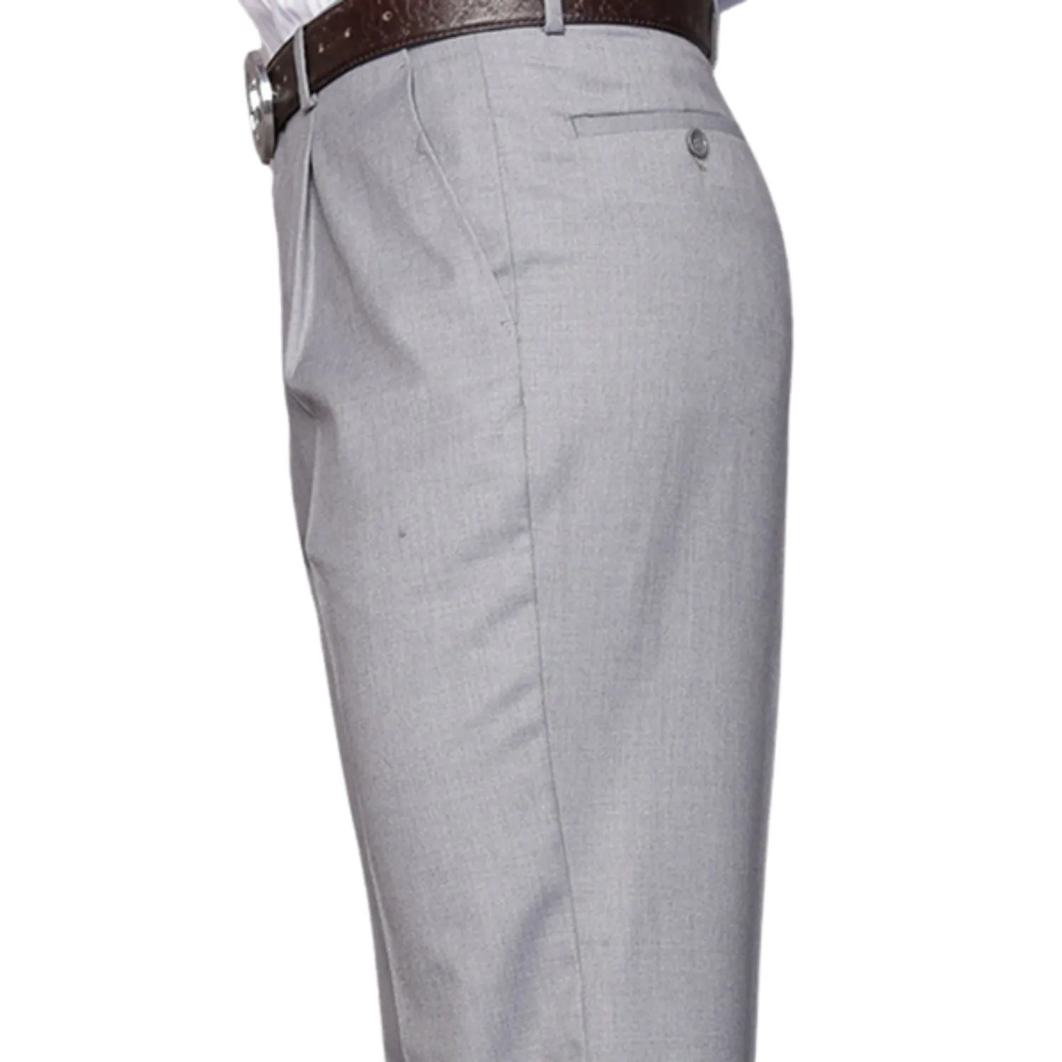 Saiph Collection: Grey Pleated Pants - Big Sizes Available Anti Static Finish Chilly Weather Comfort