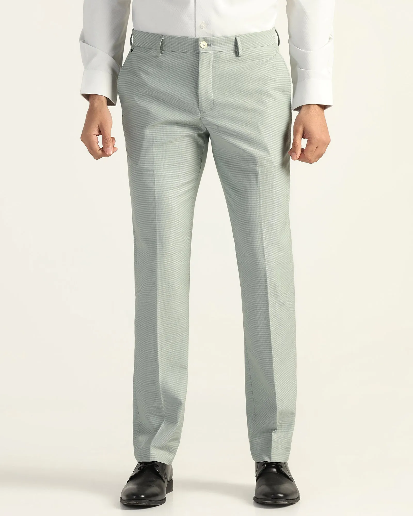 Slim Comfort B-95 Formal Mint Textured Trouser - Amor Chilly Layering