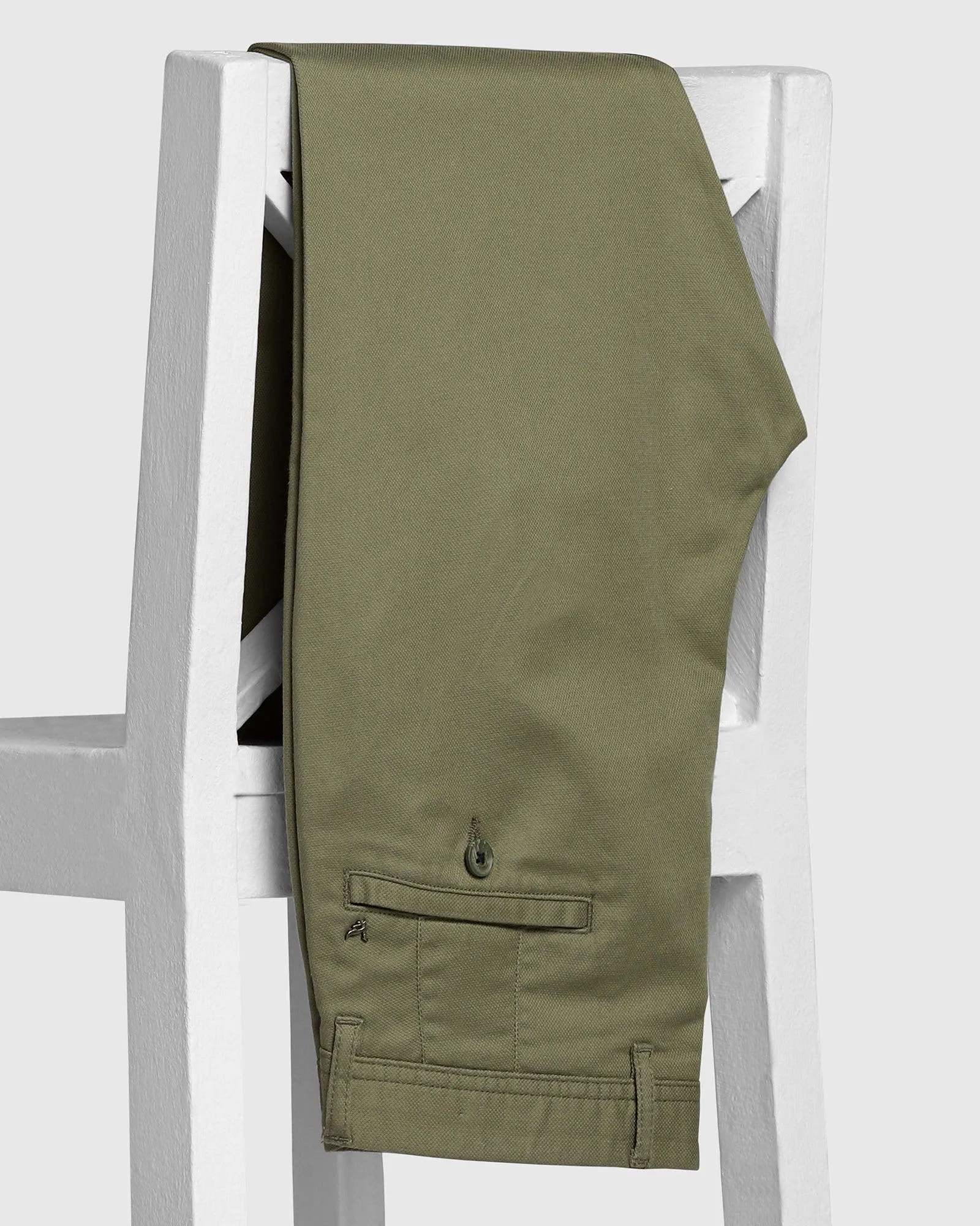 Slim Fit B-91 Casual Olive Textured Khakis - Altos Polished Look Modular Pocket System