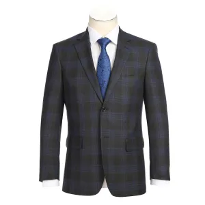 ALESSANDRO VITELLO New Slim Fit Wool Gray Blue Blazer 565-12 Convertible Sleeves Very Cold