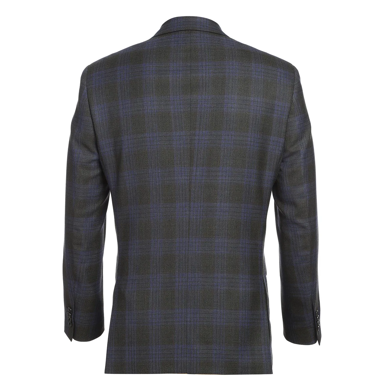 ALESSANDRO VITELLO New Slim Fit Wool Gray Blue Blazer 565-12 Ventilated Panels