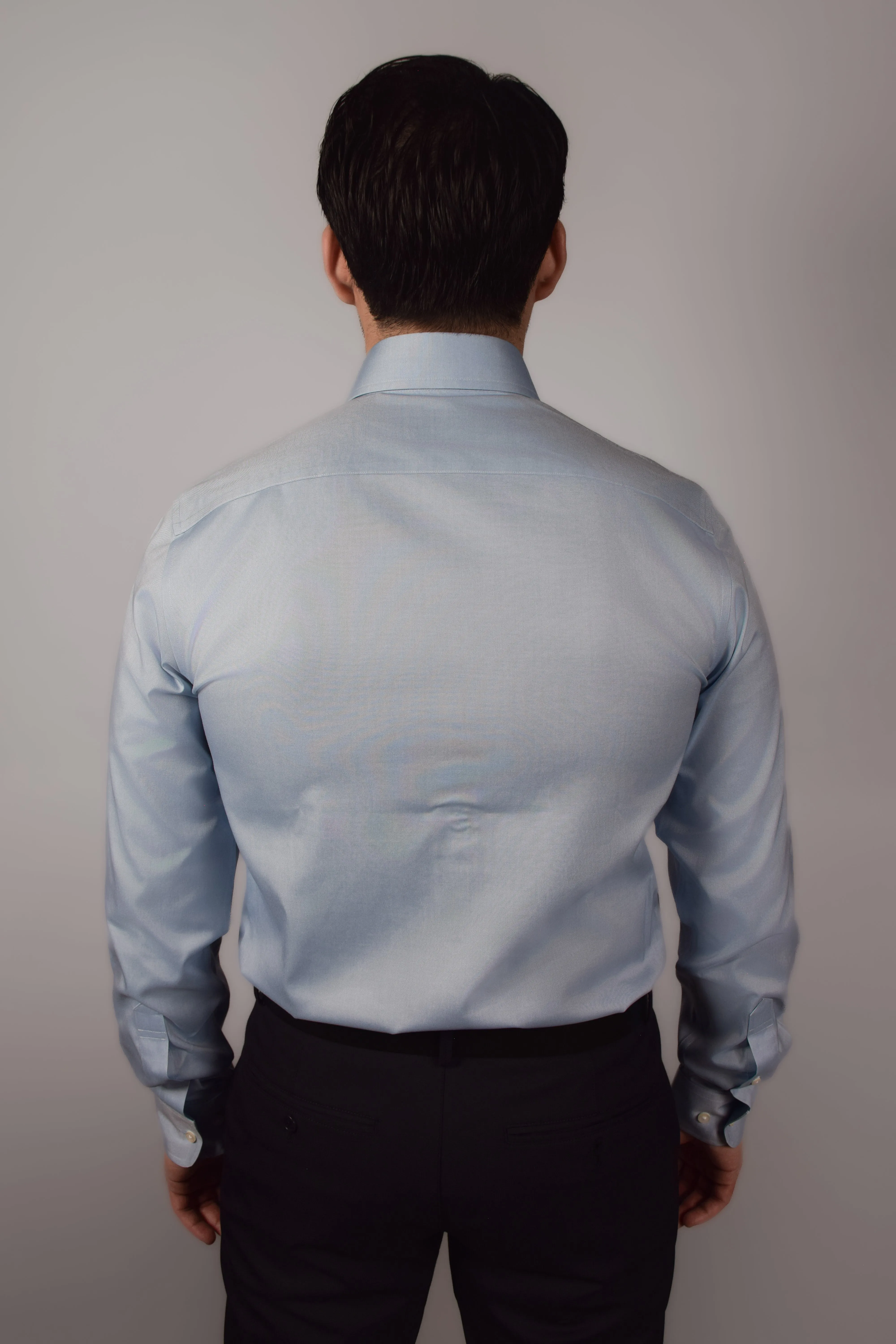 Boston Blue Pinpoint Shirt Durable Thread Construction Trendy Fashion