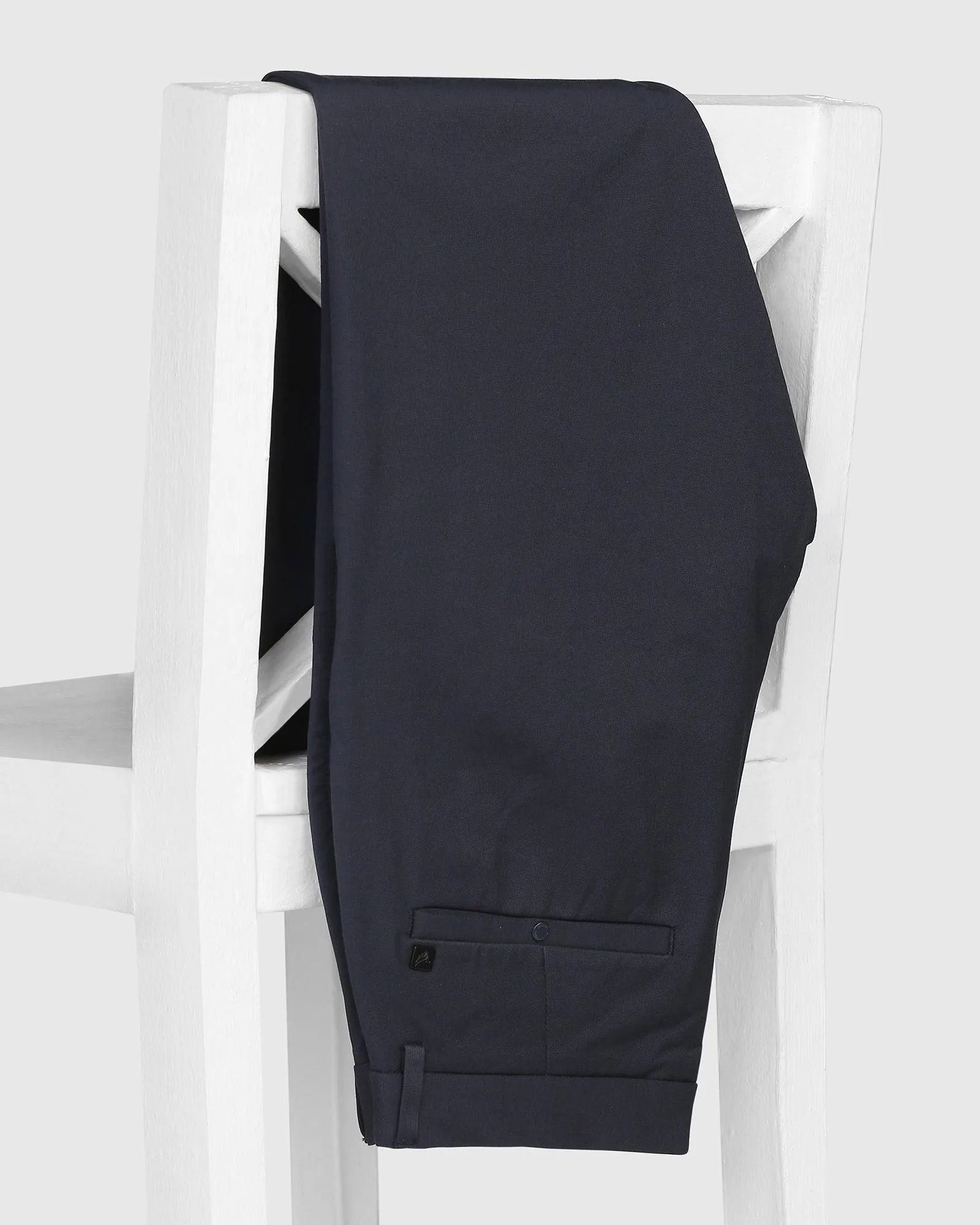 TechPro Slim Fit B-91 Casual Navy Solid Khakis - Borros Adaptable Design