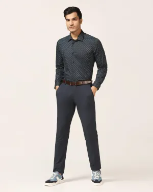 TechPro Slim Fit B-91 Casual Navy Solid Khakis - Borros Lounge-friendly