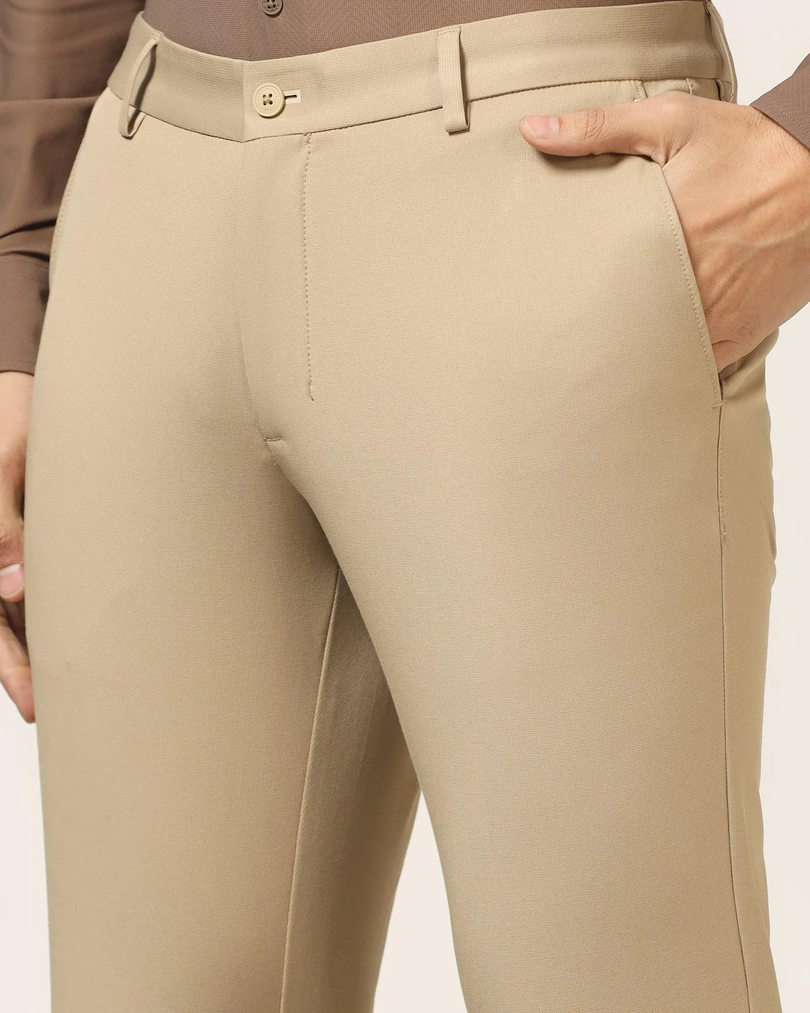 Tough Style TechPro Slim Fit B-91 Casual Khaki Solid Khakis - Borros