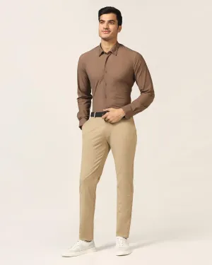 TechPro Slim Fit B-91 Casual Khaki Solid Khakis - Borros Flat Lock Seams Universal Fit System