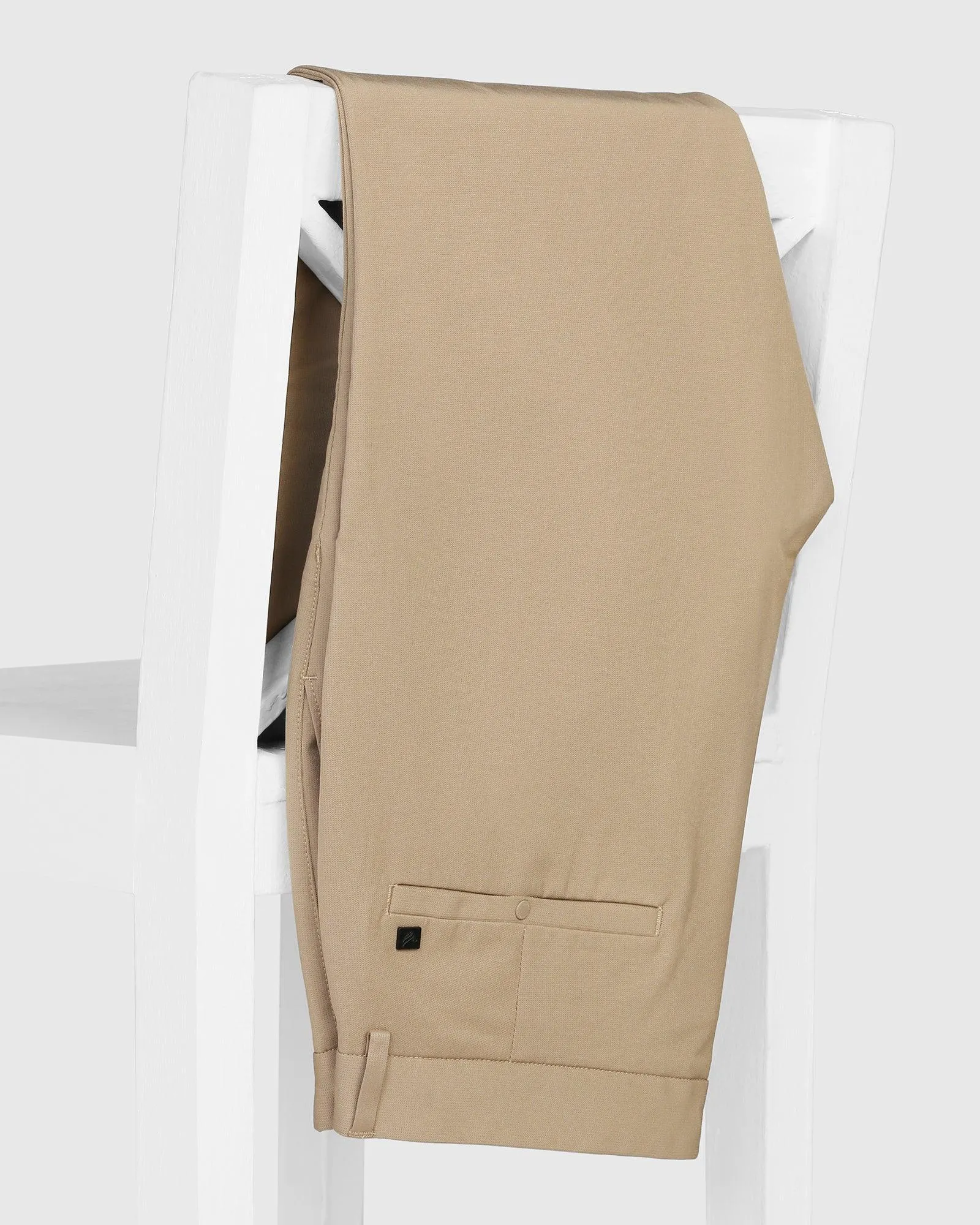 Laser Cut Edges Crisp Design TechPro Slim Fit B-91 Casual Khaki Solid Khakis - Borros