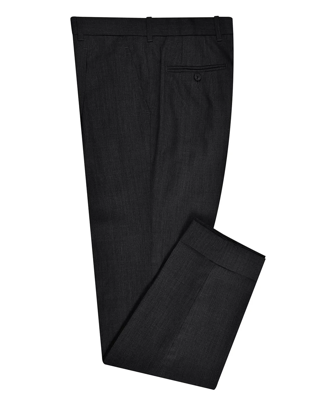 Washable Wool Dark Grey Dress Pant QuickReleaseFastenings Comfort Base