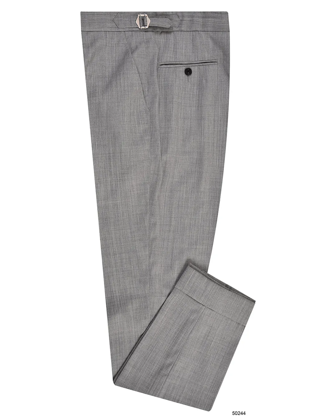 Eco Friendly Dye Recycled Polyester Blend Washable Wool Light Grey Dress Pant
