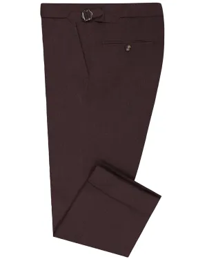 VBC -100% Wool Maroon Twill DoubleLayeredHem Easy Care