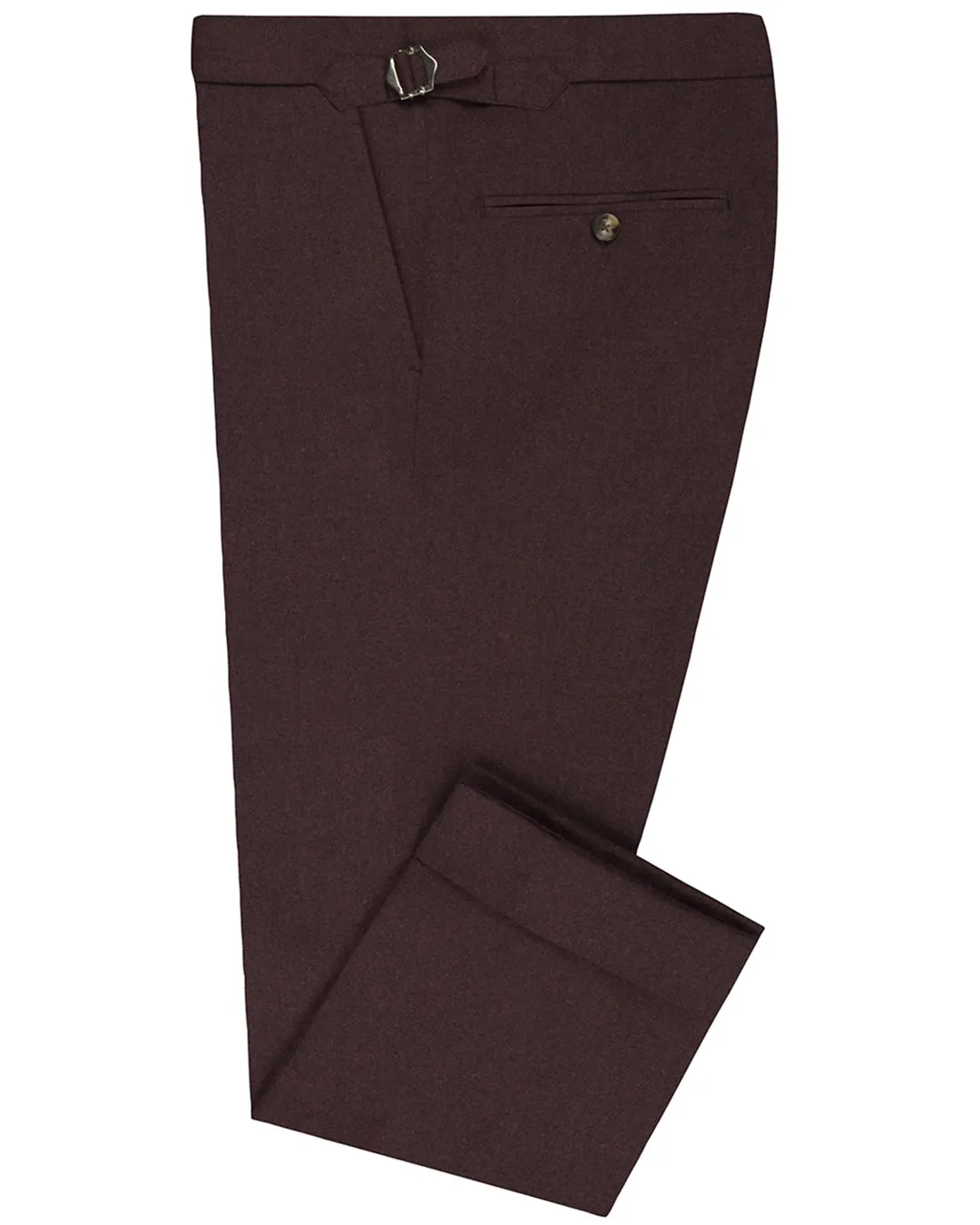 VBC -100% Wool Maroon Twill DoubleLayeredHem Easy Care