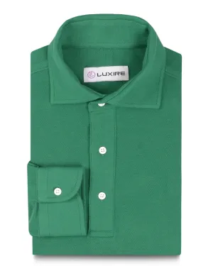 Minimalist Look Sleek Wear Polo Emerald Green