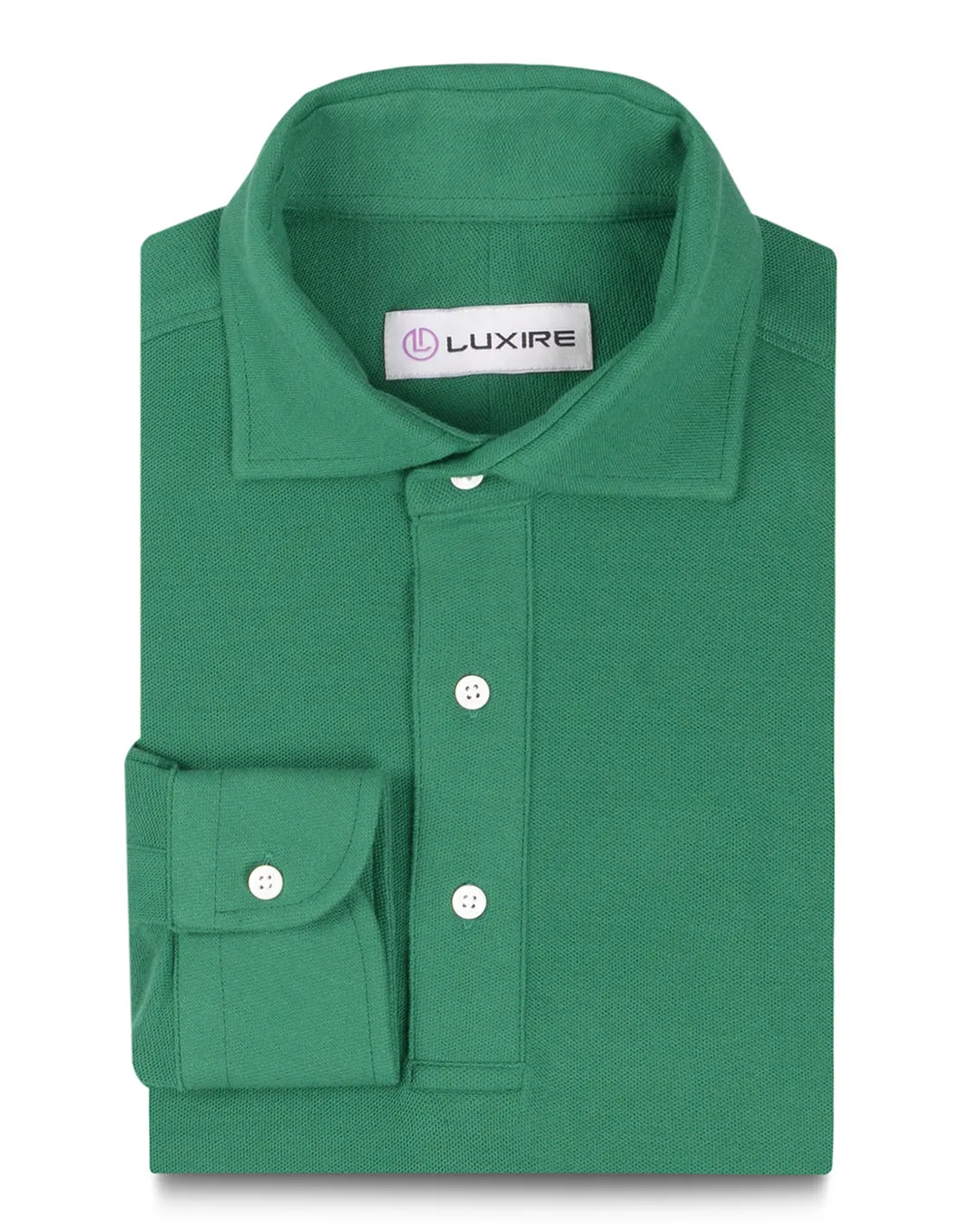 Minimalist Look Sleek Wear Polo Emerald Green
