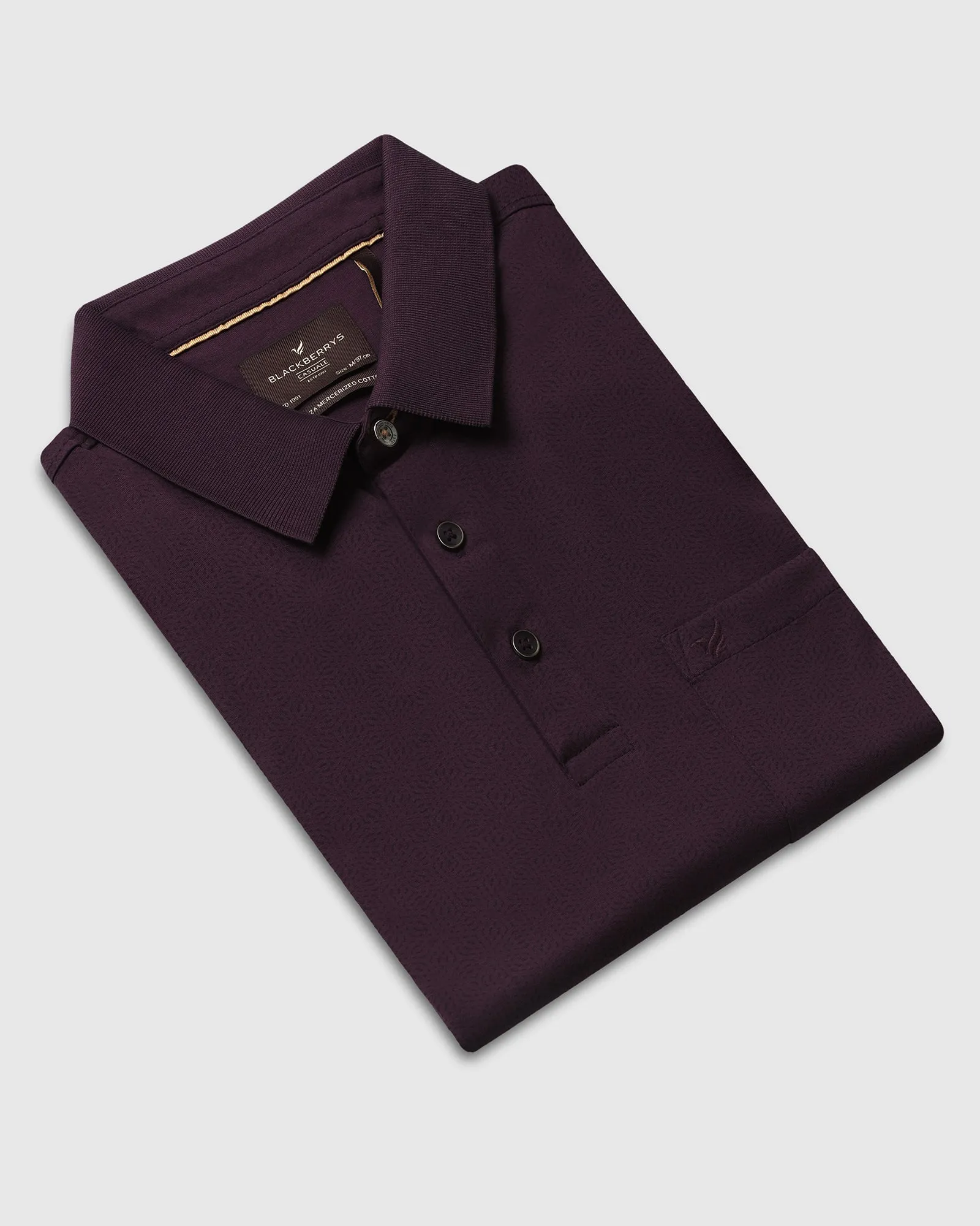 Comfortable Layer Breathable mesh Purple Printed Polo - Peter