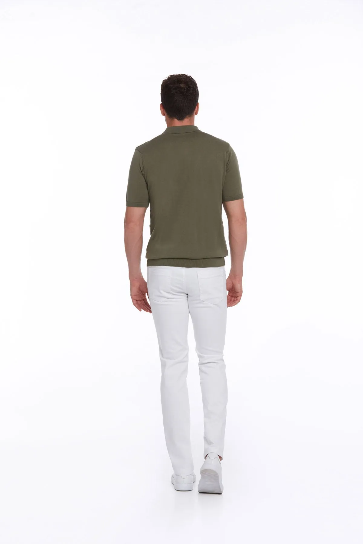 Smart Fit Regular Fit Light Khaki Cotton Blend Polo T-Shirt