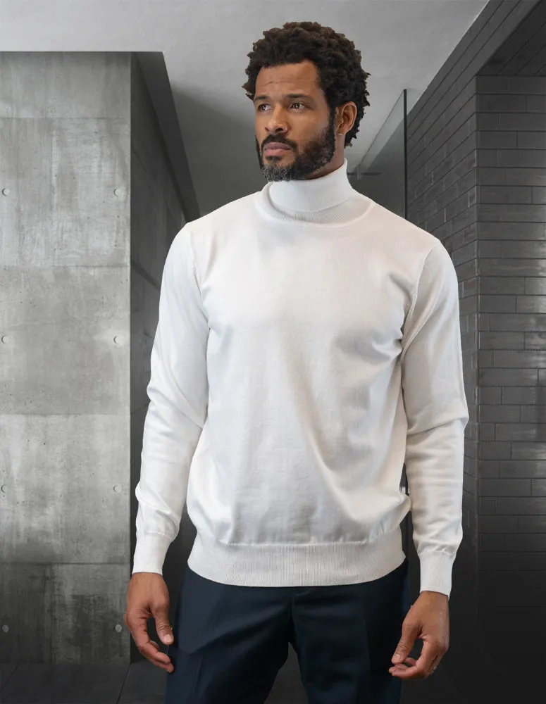 Lightweight Composite NonIrritatingSeams WHITE TURTLE NECK