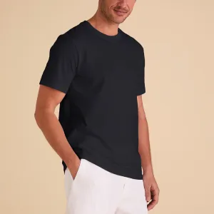 Inserch Short Sleeve Pima Cotton T-Shirt T301-00001 Black SnagResistant Weave Urban Chic