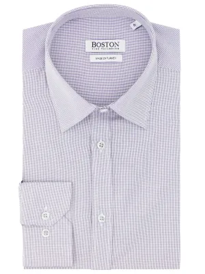 Liberty Business Purple Microchecked Shirt Athletic Look