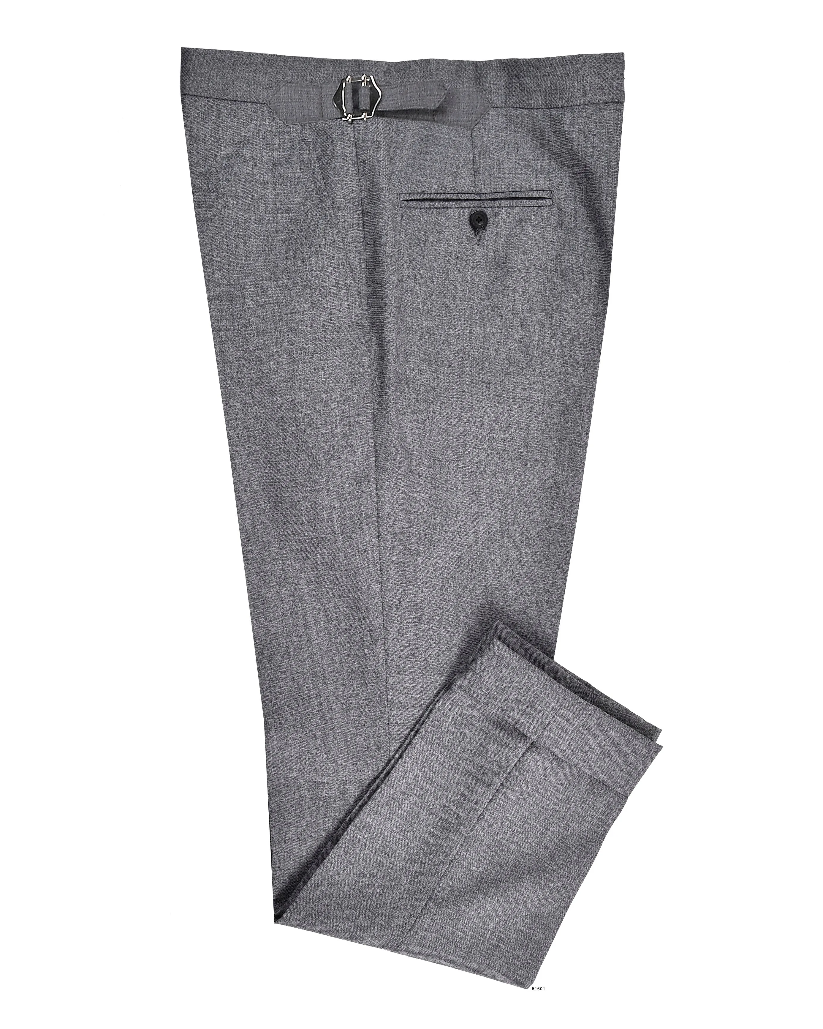 Dugdale Fine Worsted - Light Grey Plain Seam-Free Bootcut shape