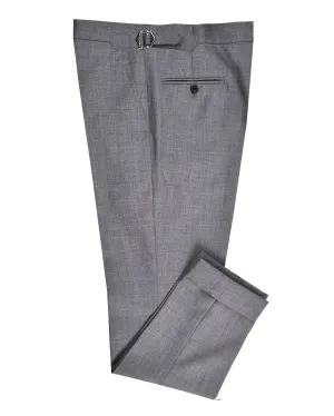 Dugdale Fine Worsted - Light Grey Plain Seam-Free Bootcut shape