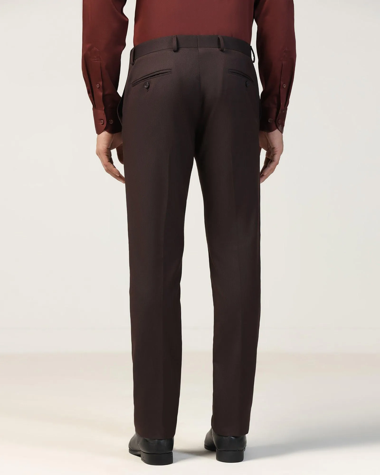 Layer Friendly Slim Fit B-91 Formal Wine Textured Trouser - Gladiator