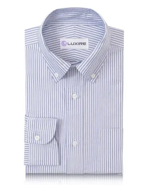 Business Blue Candy Stripes Oxford Shirt Premium Pima Cotton