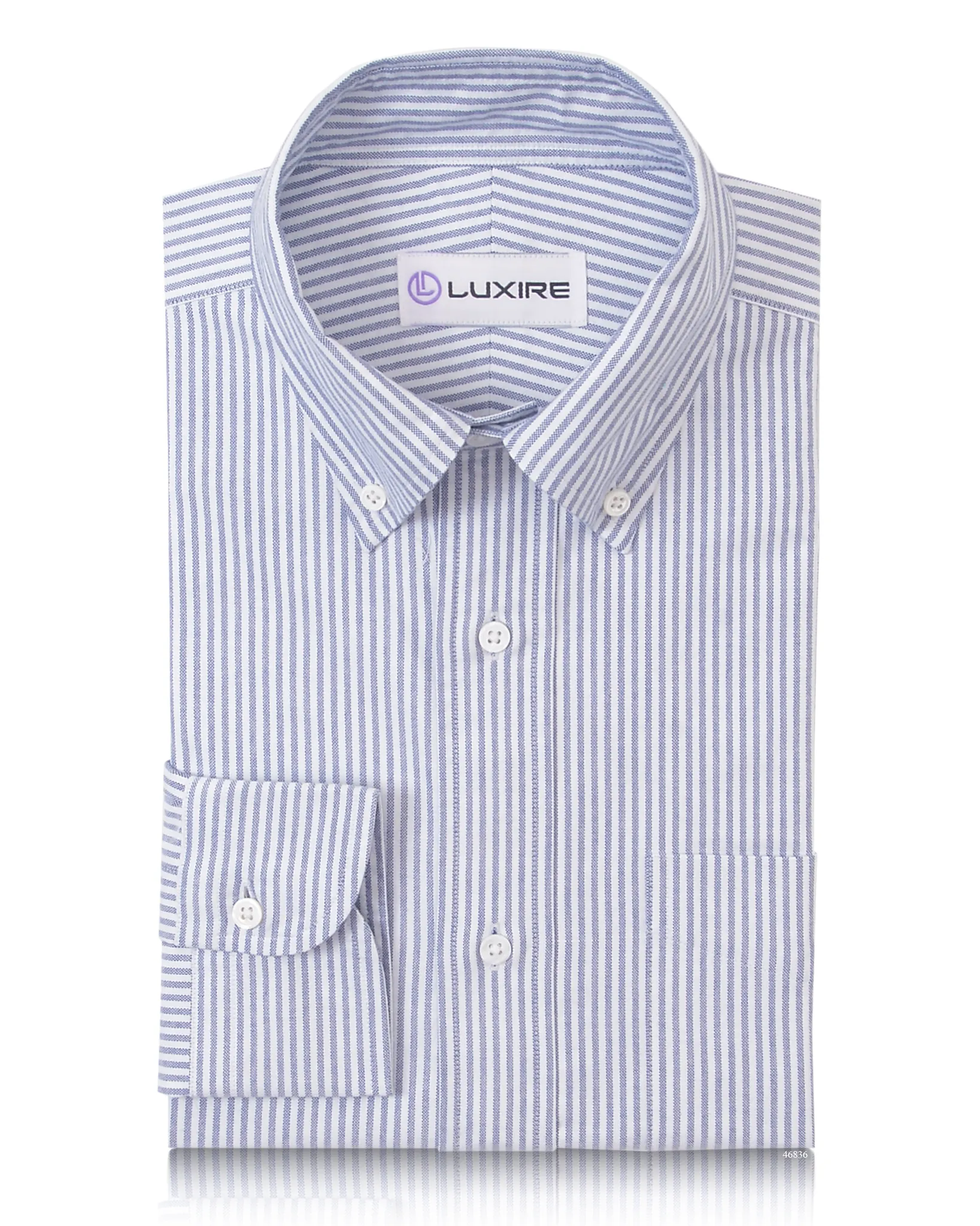Business Blue Candy Stripes Oxford Shirt Premium Pima Cotton