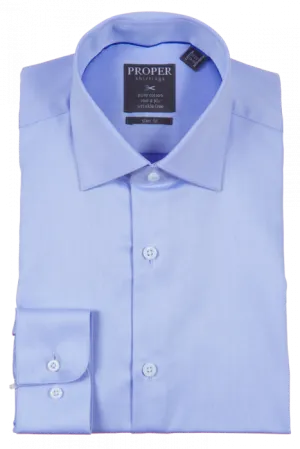 Holiday Style PROPER SHIRTINGS BLUE SLIM FIT REGULAR CUFF P720TTSR-BLU