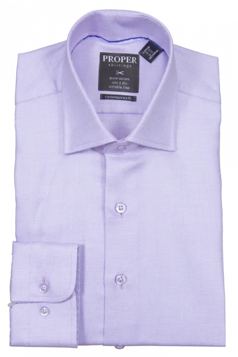 Versatile Piece PROPER SHIRTINGS LAVENDER CONTEMPORARY FIT REGULAR CUFF P205ET0R-LAV