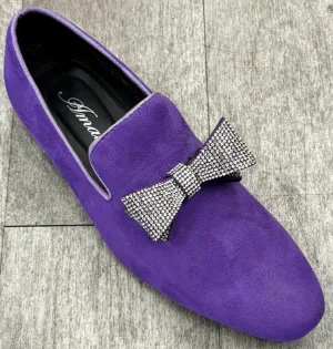 Exclusive Formal Dress Shoe Purple FOWLER Bold Tone