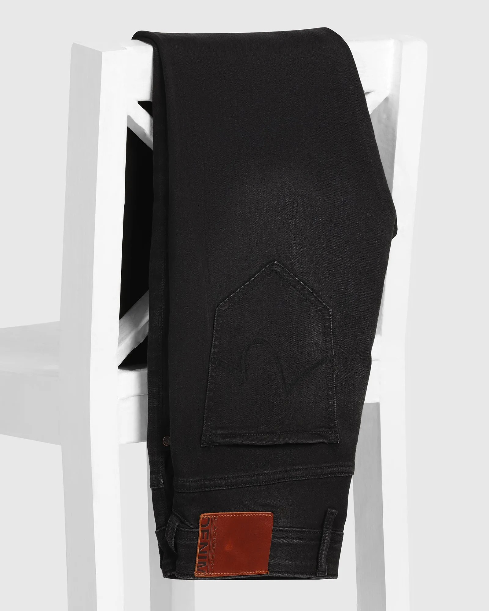 Superflex Slim Yonk Fit Black Jeans - Ambros Comfort Stretch Technology