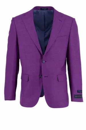 Tear Resistant Weave Four Way Stretch Material Tiglio Luxe Violet Dolcetto Modern Fit, Pure Wool Jacket TL4023