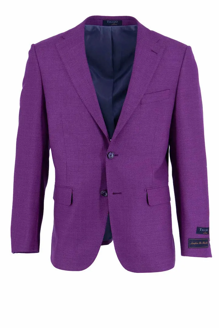 Tiglio Luxe Violet Dolcetto Modern Fit, Pure Wool Jacket TL4023 Thermal regulation Reflective Safety Trim