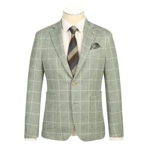 TearResistantOuter Pellagio Men's Half Canvas Blazer Green PS25-5