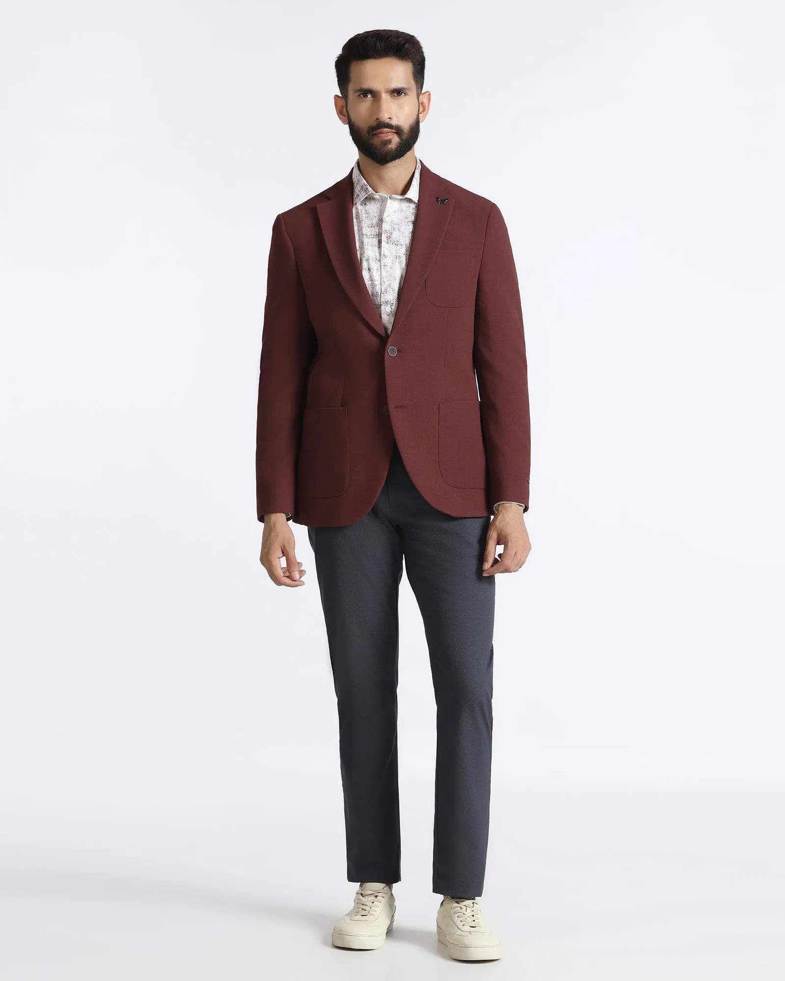 Rust Solid Blazer - Modelo Reinforced Seam Construction ErgonomicCut