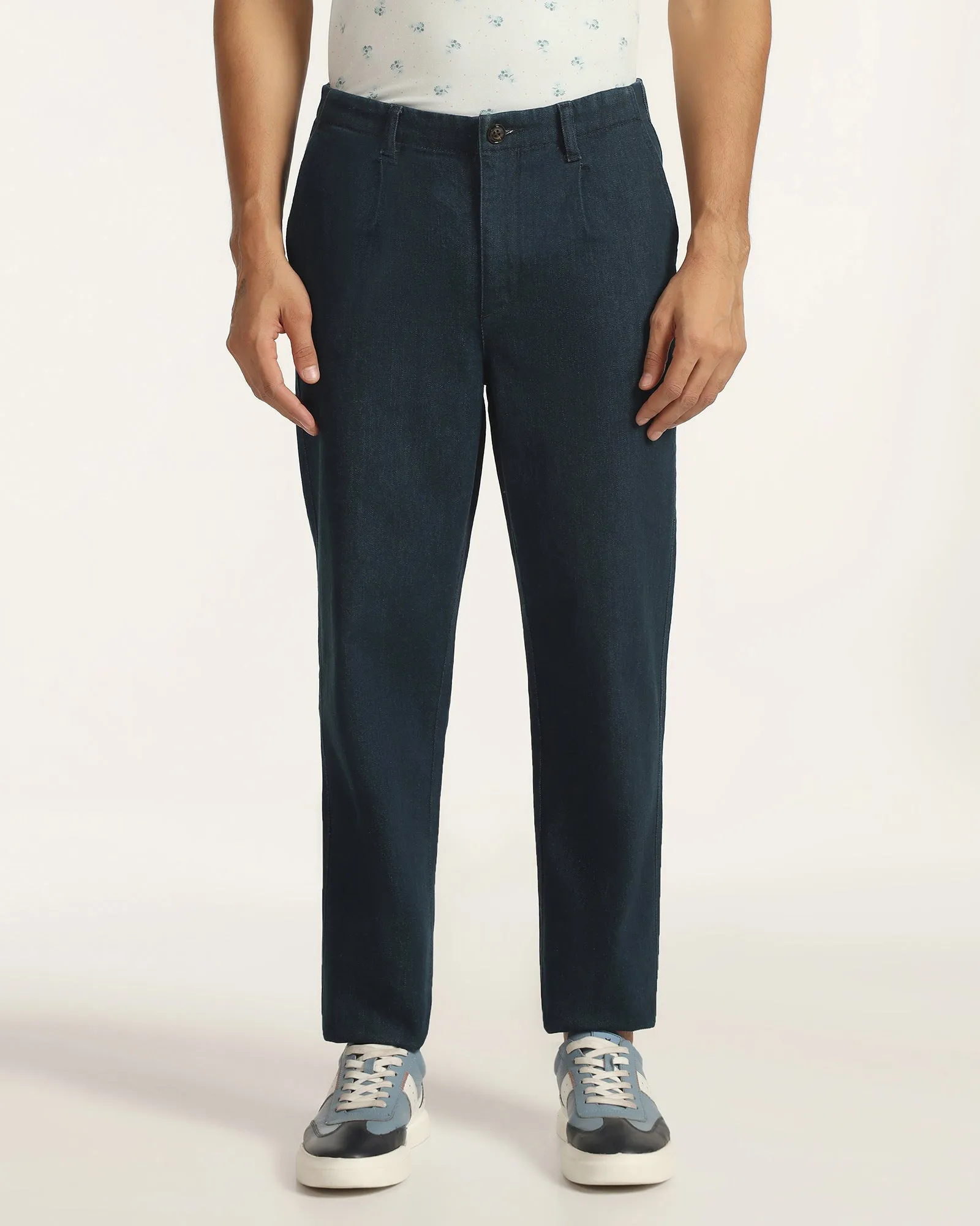 Super Clean Pleated Comfort Fit Indigo Jeans - Jaron Fit And Easy Elegant Formal