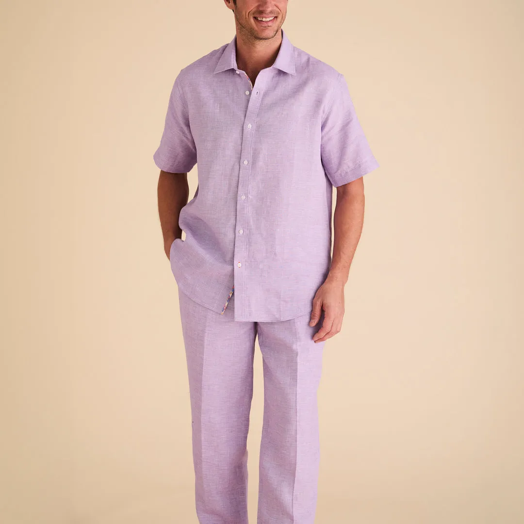 Seasonal Style Inserch SS Linen Shirt SS717-00119 Lavender