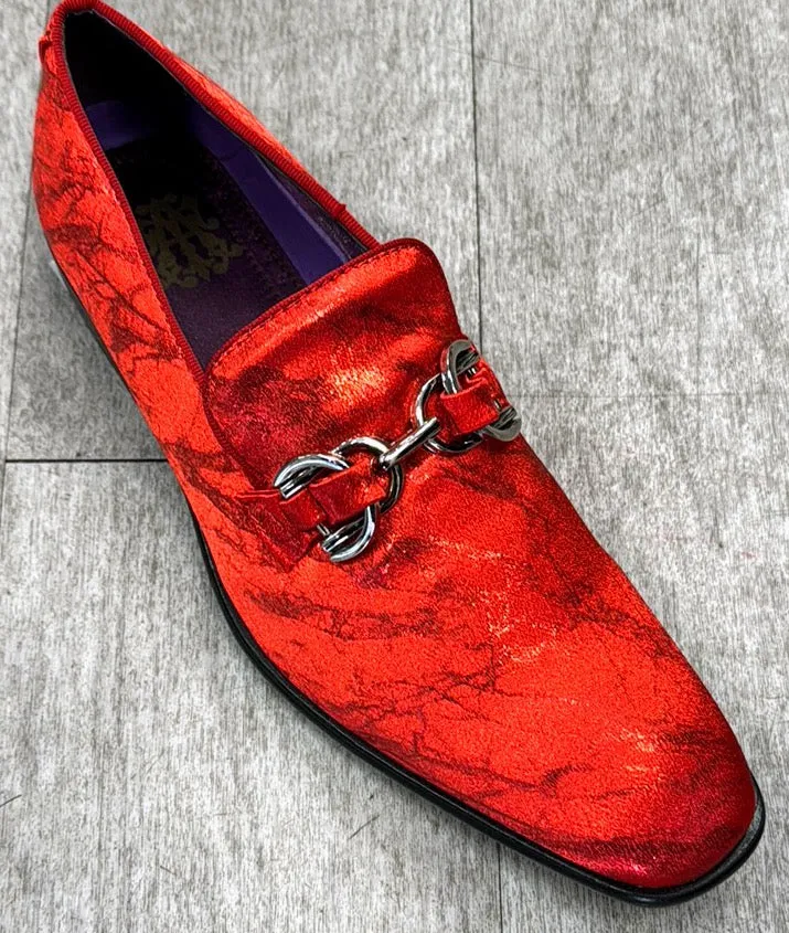 Eco Friendly Minimalist Fans Color Pop Exclusive Formal Dress Shoe Red SUTTON
