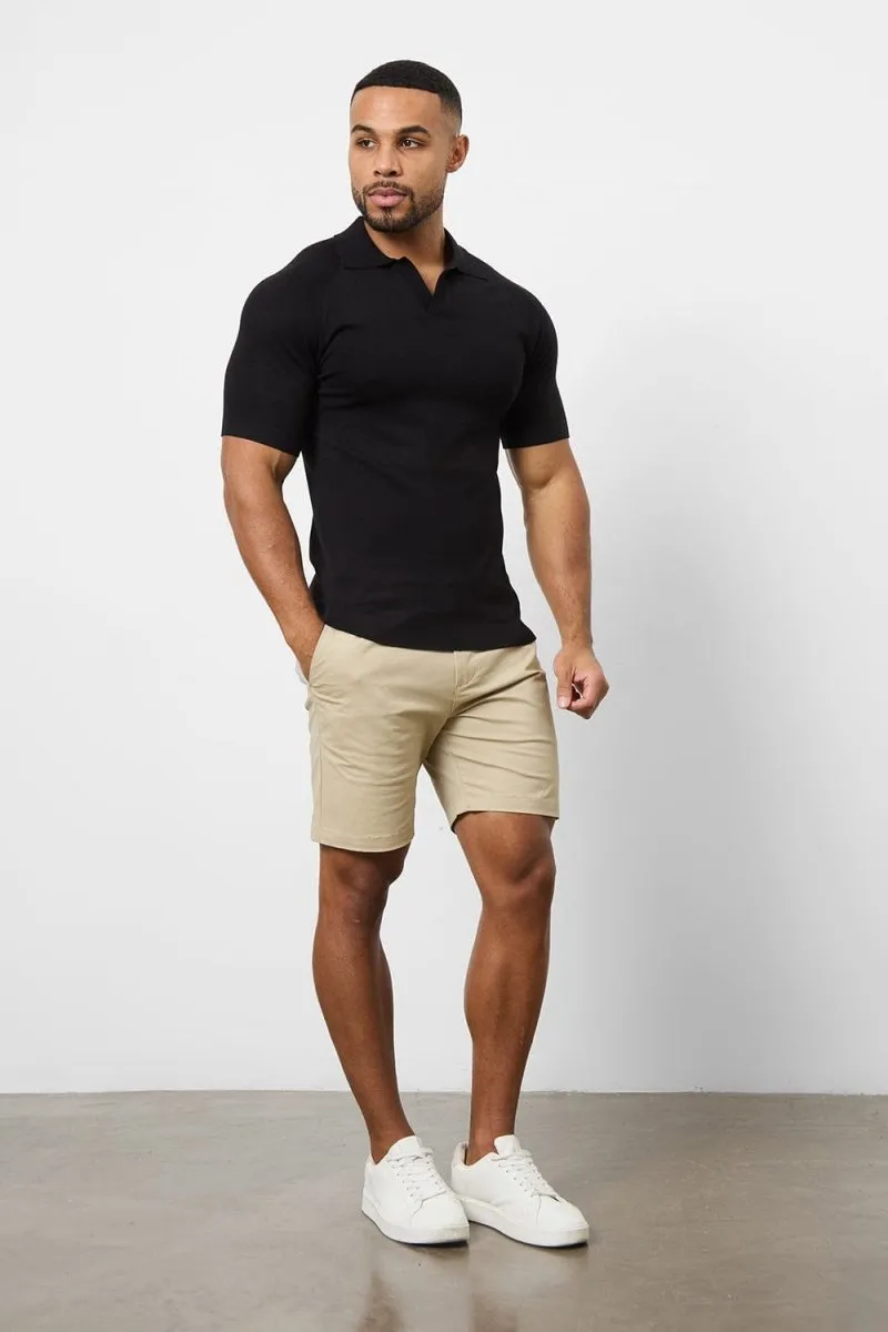 Athletic Fit Chino Shorts 7" in Stone Street Mood