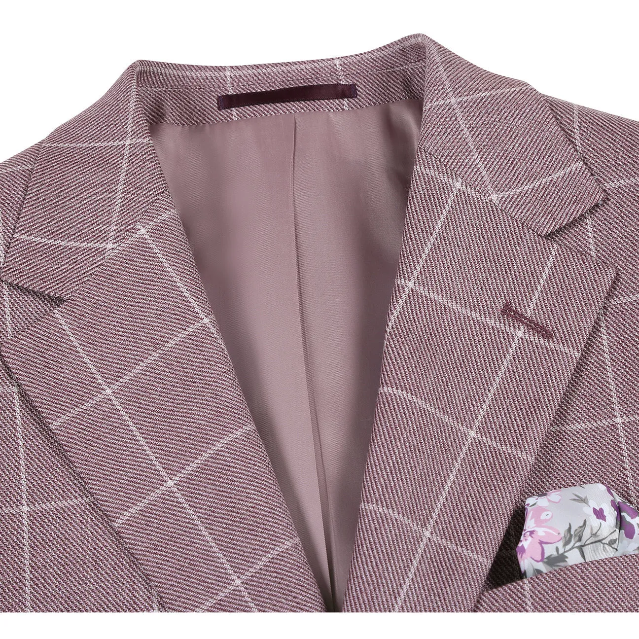 Magnetic Closure System Single Buttons Alessandro Vitello by Renoir New Slim Fit Wool Rose Blazer 565-16