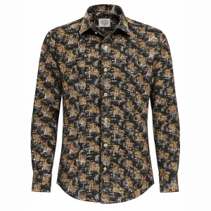 Janson Sport Shirt-100% Cotton Satin Finish, European Made Edgy Design