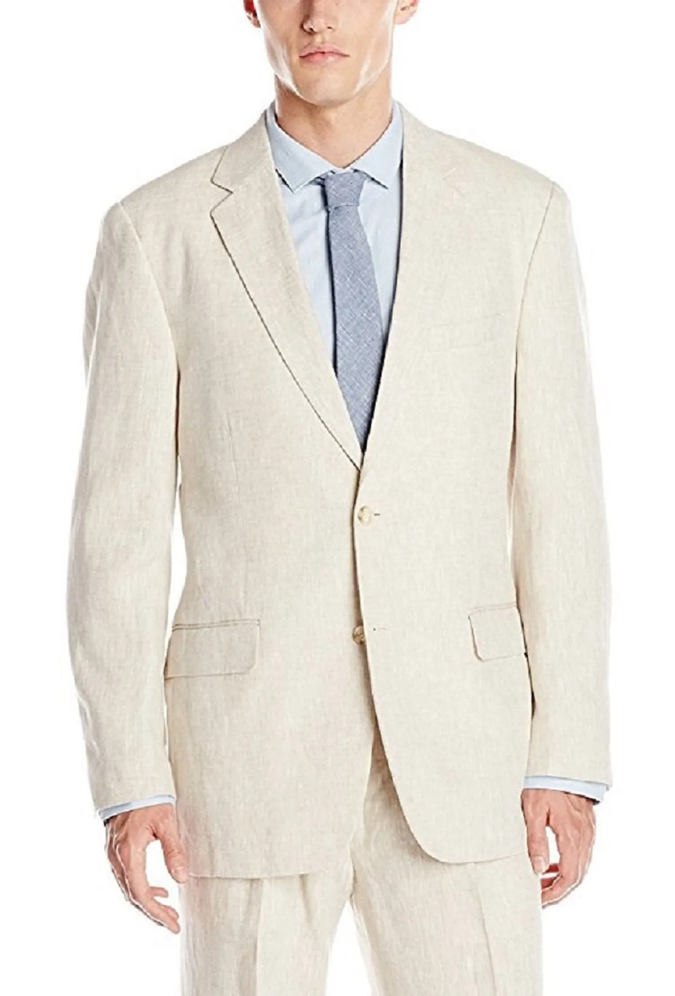 Palm Beach Bradley Natural Linen Coat Big and Tall Travel Commuter Layer Lightweight Construction