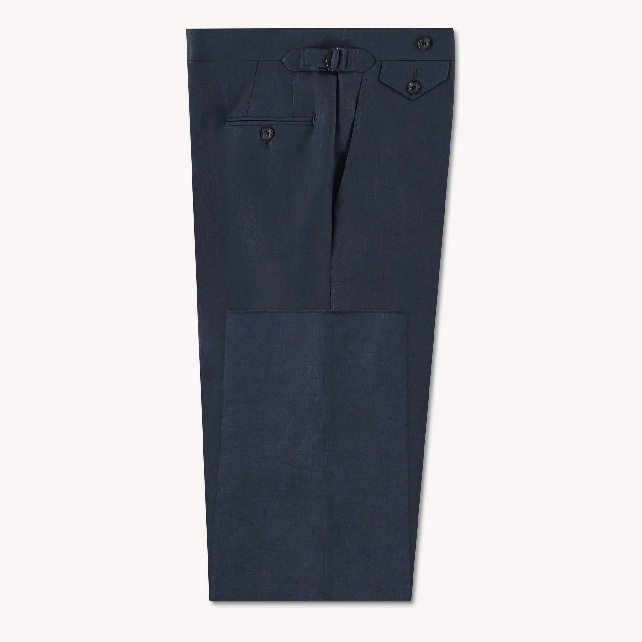Thermal Lining Tech Navy Irish Linen Single Breasted Waverly Suit
