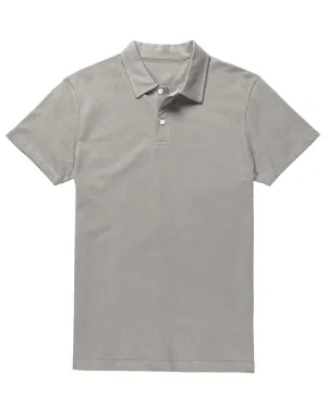 Flatlock stitching Layered Hem Reinforcement Polo Grey