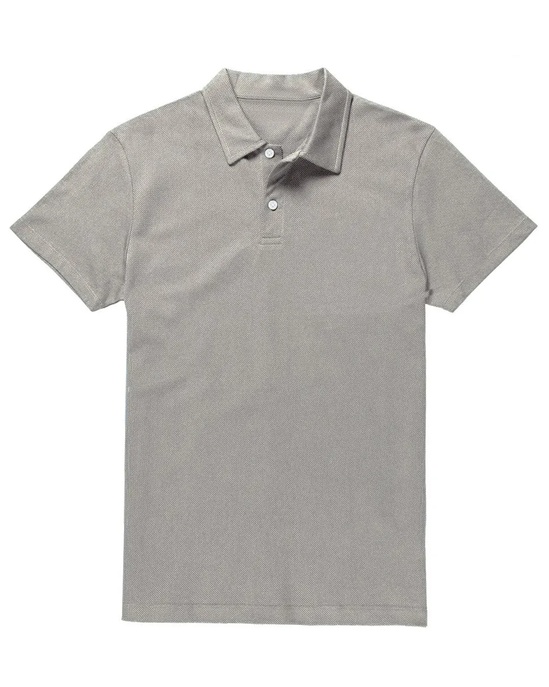 Flatlock stitching Layered Hem Reinforcement Polo Grey