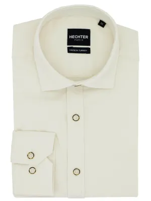 Premium Pima Cotton White Corduroy Shirt