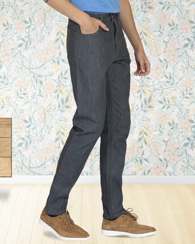 EZS Luxire Selvedge: Grey Jeans Comfy Touch Comfort waistband
